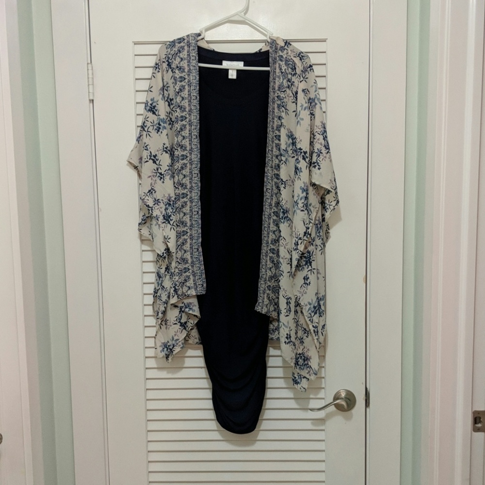 Maternity dress with kimono